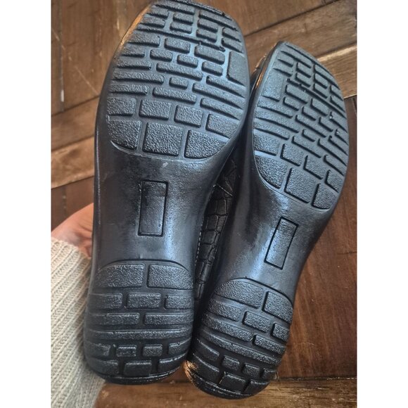 Easy Spirit Croc-Embossed Slip-On Clogs Black Size 8N - Picture 4 of 4